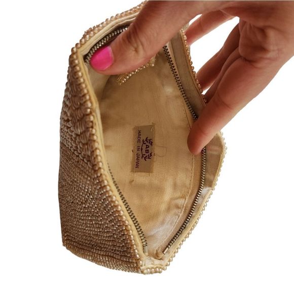 VINTAGE GOLD BEADED Clutch Bag - Picture 8 of 8